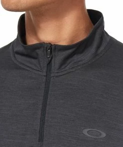 Oakley Gravity Range 1/4 Zip Pullover - Blackout Heather -Second Hand Clubs Sales oakley gravity range 14 zip pullover blackout heather 5