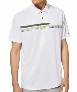 Oakley Hexsplit Stripe RC Polo Shirt - White -Second Hand Clubs Sales oakley hexsplit stripe rc polo shirt white 3 1
