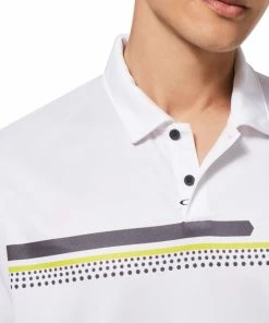 Oakley Hexsplit Stripe RC Polo Shirt - White -Second Hand Clubs Sales oakley hexsplit stripe rc polo shirt white 5 1