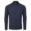 Oscar Jacobson Warwick Zip Neck Merino Sweater - Navy 1 Oscar Jacobson Warwick Zip Neck Merino Sweater - Navy -Second Hand Clubs Sales ojknt0006 warwick navy 01