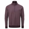 Oscar Jacobson Trent Tour Zip Neck Sweater - Plum 1 Oscar Jacobson Trent Tour Zip Neck Sweater - Plum -Second Hand Clubs Sales ojtop0010 trent plum 01
