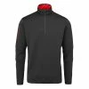 Oscar Jacobson Thorpe 1/2 Zip Fleece Pullover Top - Black -Second Hand Clubs Sales ojtop0012 thorpe black 01 7