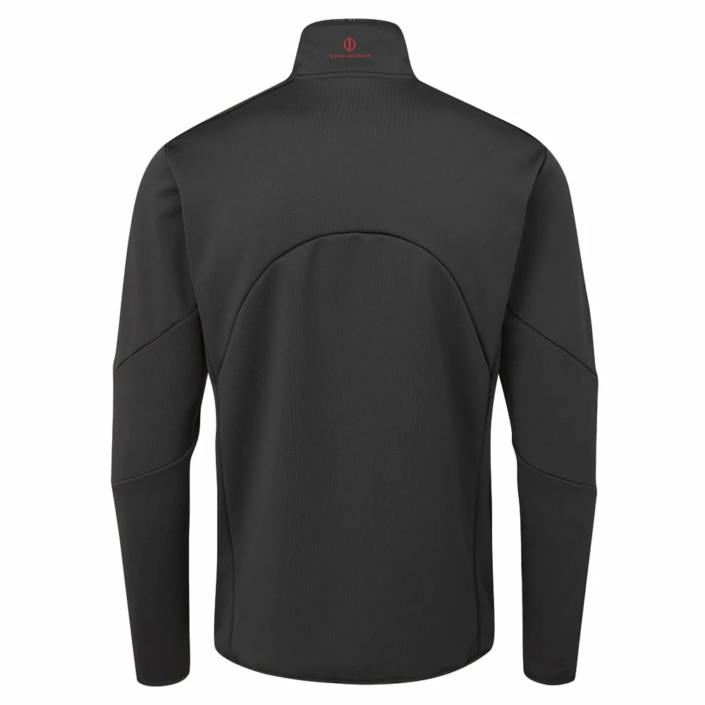 Oscar Jacobson Thorpe 1/2 Zip Fleece Pullover Top - Black 4 Oscar Jacobson Thorpe 1/2 Zip Fleece Pullover Top - Black - Image 2