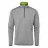 Oscar Jacobson Thorpe 1/2 Zip Fleece Pullover Top - Pewter -Second Hand Clubs Sales ojtop0012 thorpe pewter 01 6