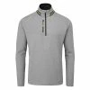 Oscar Jacobson Thomson Zip Neck Sweater - Dark Grey -Second Hand Clubs Sales ojtop0013 thomson dark grey 01 1
