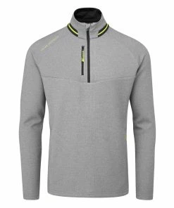 Oscar Jacobson Thomson Zip Neck Sweater - Dark Grey