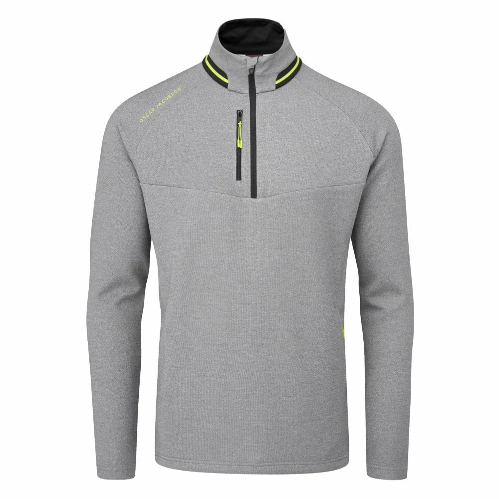 Oscar Jacobson Thomson Zip Neck Sweater - Dark Grey 3 Oscar Jacobson Thomson Zip Neck Sweater - Dark Grey