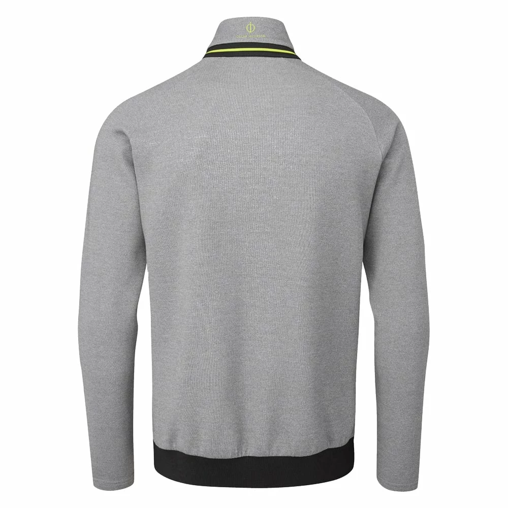 Oscar Jacobson Thomson Zip Neck Sweater - Dark Grey 4 Oscar Jacobson Thomson Zip Neck Sweater - Dark Grey - Image 2