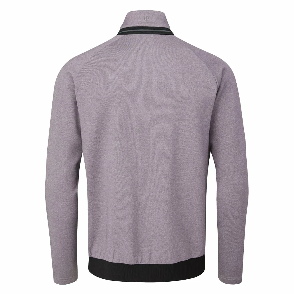 Oscar Jacobson Thomson Zip Neck Sweater - Light Plum 4 Oscar Jacobson Thomson Zip Neck Sweater - Light Plum - Image 2