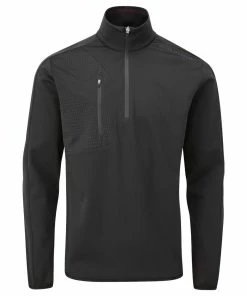 Oscar Jacobson Richmond 1/2 Zip Windproof Jacket - Black