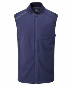 Oscar Jacobson Rowland Sleeveless Lightweight Jacket - Navy