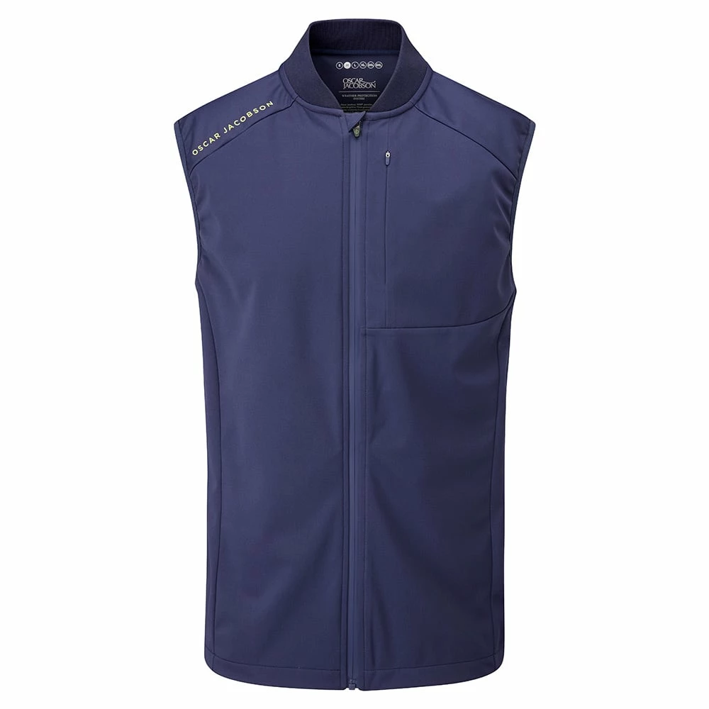 Oscar Jacobson Rowland Sleeveless Lightweight Jacket - Navy 3 Oscar Jacobson Rowland Sleeveless Lightweight Jacket - Navy