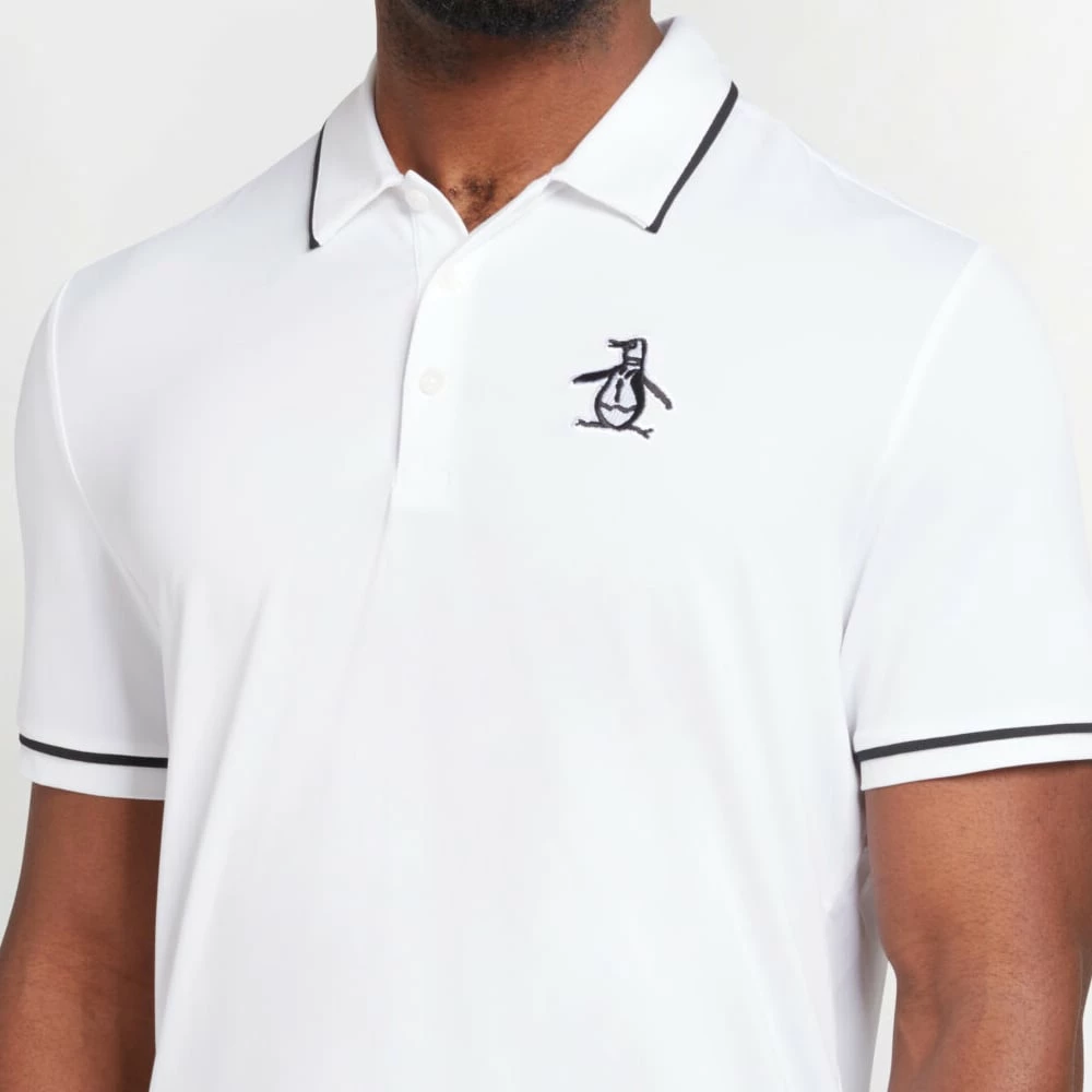 Original Penguin Heritage Piped Polo Shirt - Bright White - Image 5