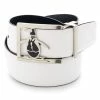 Original Penguin Reversible Leather Belt - White -Second Hand Clubs Sales original penguin reversible leather belt white 1