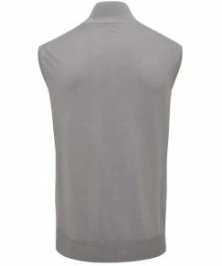 Oscar Jacobson Bob 1/2 Zip Sleeveless Pullover - Charcoal