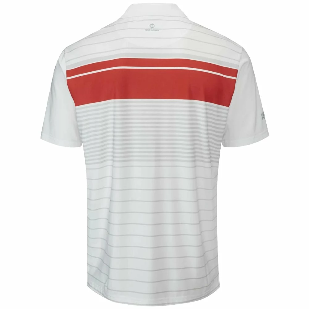 Oscar Jacobson Croft Polo Shirt - Jewel Red/Lunar Grey 4 Oscar Jacobson Croft Polo Shirt - Jewel Red/Lunar Grey - Image 2