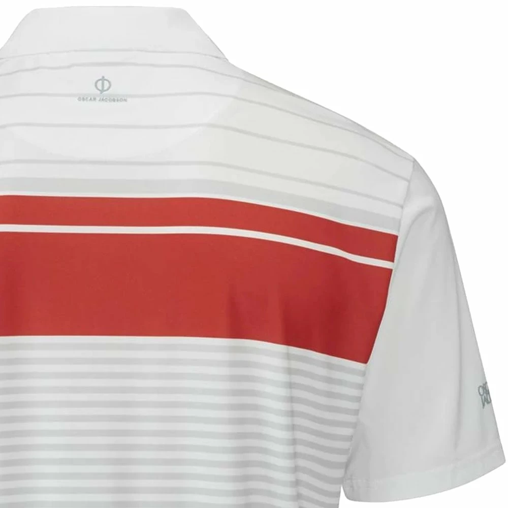 Oscar Jacobson Croft Polo Shirt - Jewel Red/Lunar Grey 6 Oscar Jacobson Croft Polo Shirt - Jewel Red/Lunar Grey - Image 4