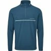Oscar Jacobson Darwin 1/4 Zip Pullover - Teal/White -Second Hand Clubs Sales oscar jacobson darwin 14 zip pullover tealwhite 1