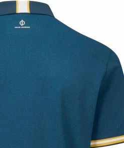 Oscar Jacobson Durham Tour Polo Shirt - Teal/Ochre -Second Hand Clubs Sales oscar jacobson durham tour polo shirt tealochre 4