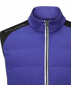 Oscar Jacobson Randal Full Zip Padded Gilet - Admiral Blue/Black -Second Hand Clubs Sales oscar jacobson full zip padded gilet admiral blue black 2