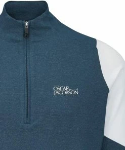 Oscar Jacobson Lodstock Tour 1/2 Zip Pullover - Teal/White -Second Hand Clubs Sales oscar jacobson lodstock tour 14 zip pullover tealwhite 3