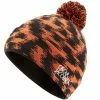 Oscar Jacobson Miller Knitted Bobble Hat - Black/Orange Rust -Second Hand Clubs Sales oscar jacobson miller knitted bobble hat rust 1