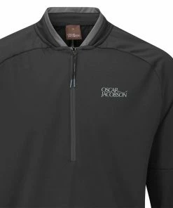 Oscar Jacobson Redfern 1/2 Zip Jacket - Black -Second Hand Clubs Sales oscar jacobson redfern 12 zip jacket black 2