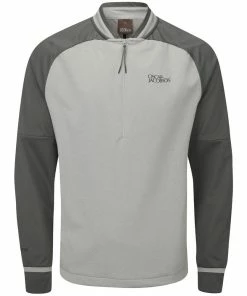 Oscar Jacobson Redfern 1/2 Zip Jacket - Light Grey