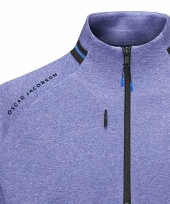 Oscar Jacobson Tarren Mid Layer 1/2 Zip Pullover - Blue Marl 8 Oscar Jacobson Tarren Mid Layer 1/2 Zip Pullover - Blue Marl -Second Hand Clubs Sales oscar jacobson tarren mid layer pullover blue marl 2