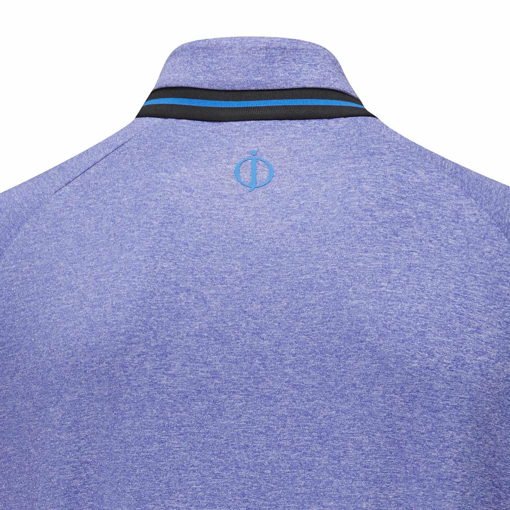 Oscar Jacobson Tarren Mid Layer 1/2 Zip Pullover - Blue Marl 6 Oscar Jacobson Tarren Mid Layer 1/2 Zip Pullover - Blue Marl - Image 4