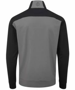 Oscar Jacobson Taylor 1/4 Zip Mid-Layer - Charcoal