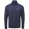 Oscar Jacobson Trent Tour Mid Layer 1/2 Zip Pullover - Solid Navy -Second Hand Clubs Sales oscar jacobson trent tour mid layer pullover solid navy 1