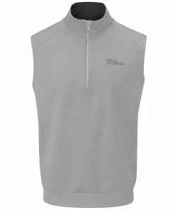 Oscar Jacobson Trent Tour Sleeveless Midlayer - Light Grey/Black