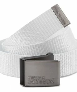 Oscar Jacobson Webbing Belt - White