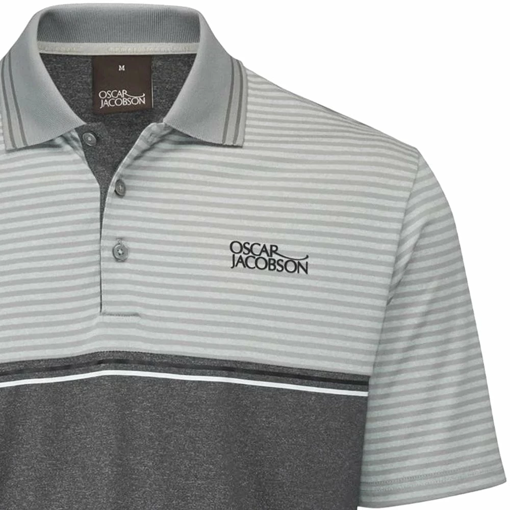 Oscar Jacobson Whitby Polo Shirt - Lunar Grey Marl 5 Oscar Jacobson Whitby Polo Shirt - Lunar Grey Marl - Image 3
