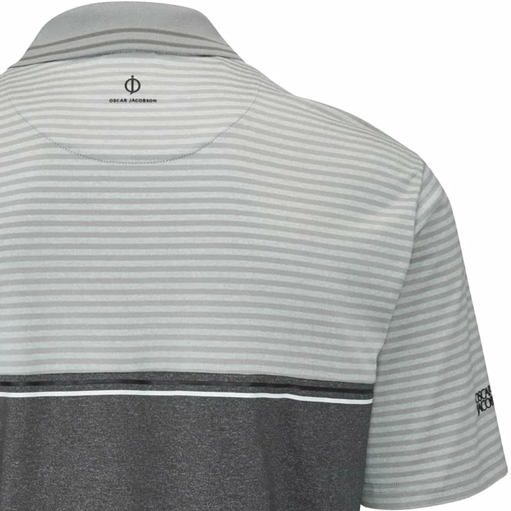 Oscar Jacobson Whitby Polo Shirt - Lunar Grey Marl 6 Oscar Jacobson Whitby Polo Shirt - Lunar Grey Marl - Image 4