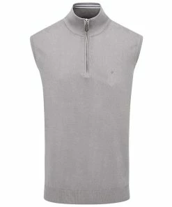Oscar Jacobson Bob Pin Sleeveless Sweater - Light Grey