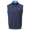 Golf Clearance Online Oscar Jacobson Trent Tour 1/2 Zip Golf Vest - Navy -Second Hand Clubs Sales oscarjacobsonss21 trenttour sleeveless navy 1