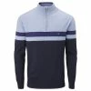 Oscar Jacobson 1/2 Zip Windsor Pin - Navy -Second Hand Clubs Sales oscarjacobsonss21 windsor navy 1