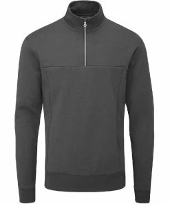 Oscar Jacobson Hawkes 1/4 Zip Pullover - Pewter