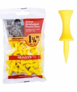 Masters Plastic Graduated 1 3/4 Inch Yellow Tees - Pack Of 30