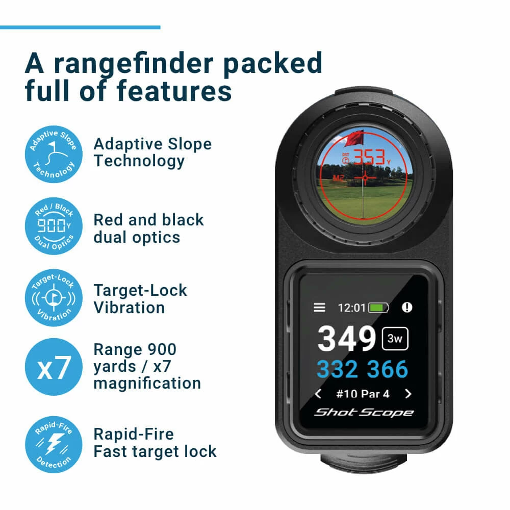 Shot Scope PRO LX+ Laser Rangefinder And H4 Handheld GPS - Grey 21 Shot Scope PRO LX+ Laser Rangefinder And H4 Handheld GPS - Grey - Image 19