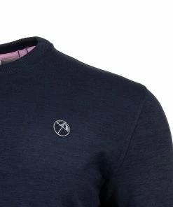 Puma X Arnold Palmer Cloudspun Crewneck Sweater - Navy Blazer/Heather -Second Hand Clubs Sales puma arnold palmer cloudspun crewneck sweater navy blazerheather 2