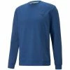 Puma Cloudspun Crew Neck Sweater - Blazing Blue Heather -Second Hand Clubs Sales puma cloudspun crew neck sweater blazing blue heather 1