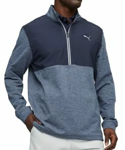Puma Cloudspun WRMLBL 1/4 Zip Pullover - Navy/Blue 9 Puma Cloudspun WRMLBL 1/4 Zip Pullover - Navy/Blue -Second Hand Clubs Sales puma cloudspun wrmlbl 14 zip pullover navyblue 3
