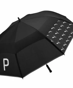 Puma Double Canopy Umbrella - Black/Bright White
