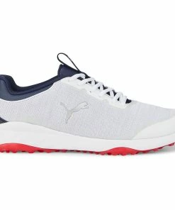 Puma Fusion Pro Spikeless Shoes - White/Blue/Red