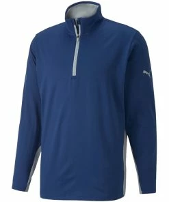 Puma Gamer 1/4 Zip Pullover - Blazing Blue/High Rise