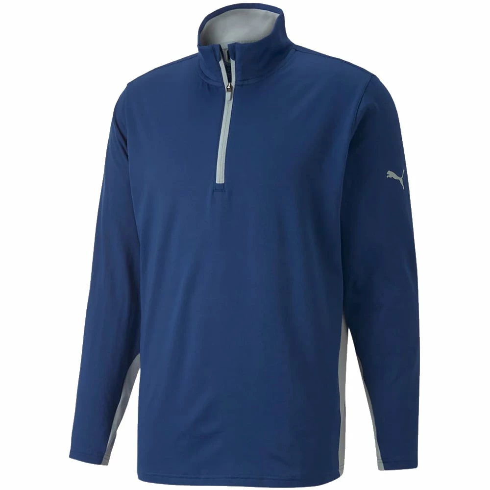 Puma Gamer 1/4 Zip Pullover - Blazing Blue/High Rise 3 Puma Gamer 1/4 Zip Pullover - Blazing Blue/High Rise