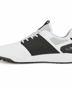 Puma IGNITE Elevate Waterproof Spikeless Shoes - White/Black/Silver -Second Hand Clubs Sales puma ignite elevate spikeless shoes whiteblacksilver 3 1 1